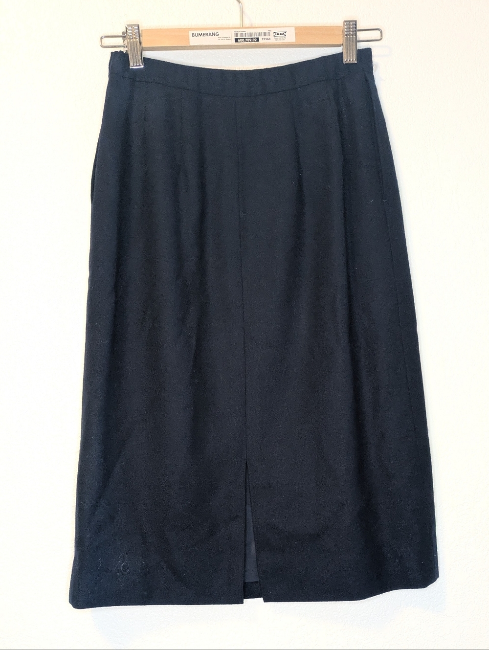 Pendleton Vintage 100% Wool Navy Midi Skirt - Picture 2 of 6
